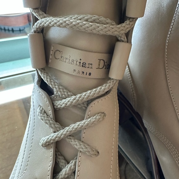 Dior Cream Combat Boots - Picture 3 of 9